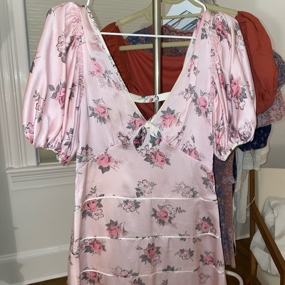 Pink mini dress